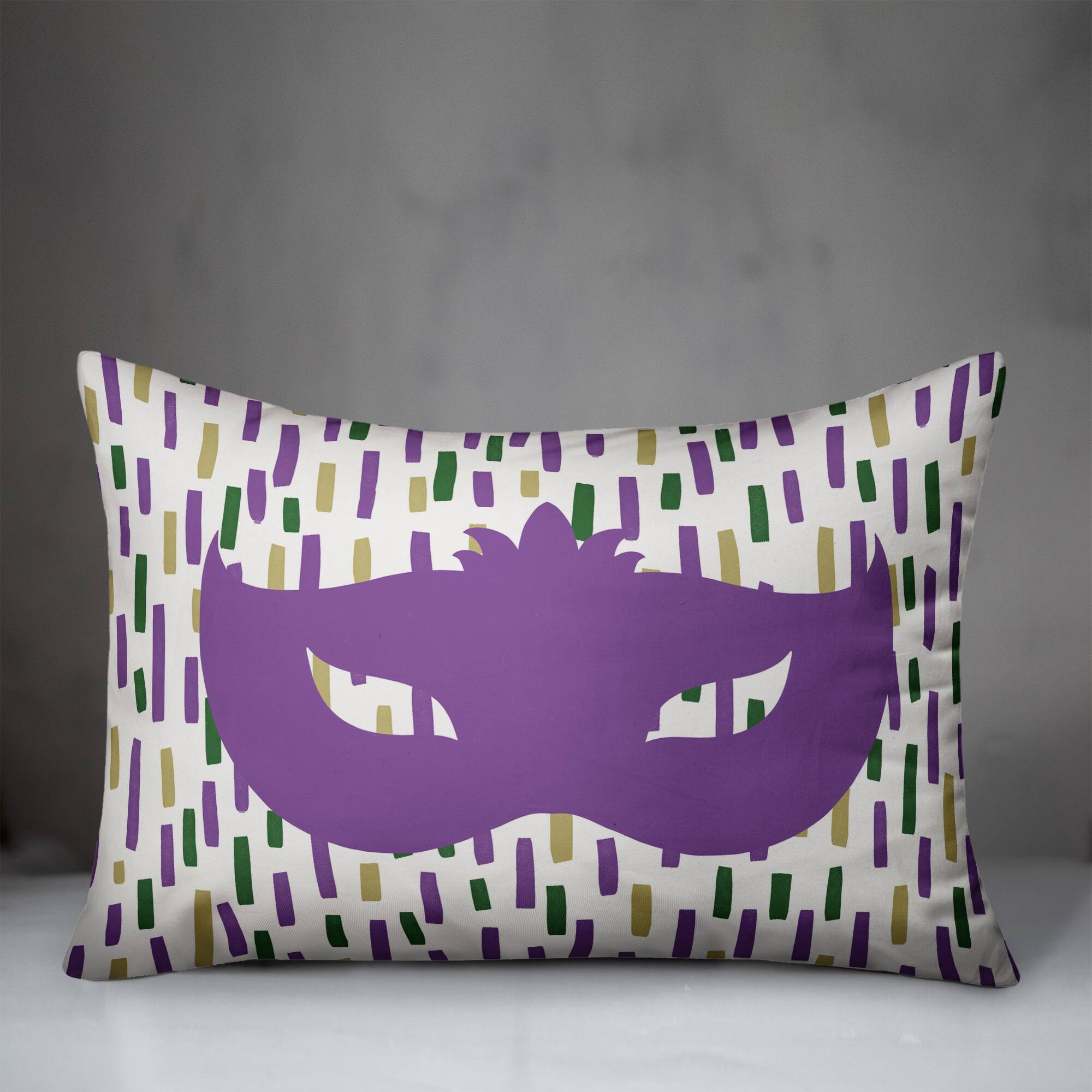 Mardi Gras Confetti Throw Pillow